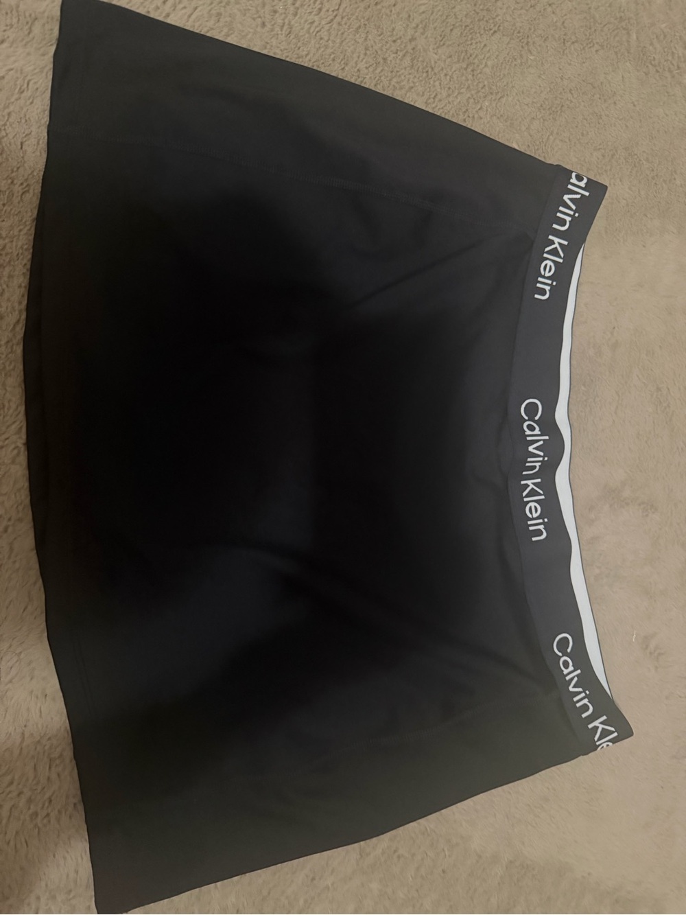 Calvin Klein Black Active Shorts with White Logo Waistband
